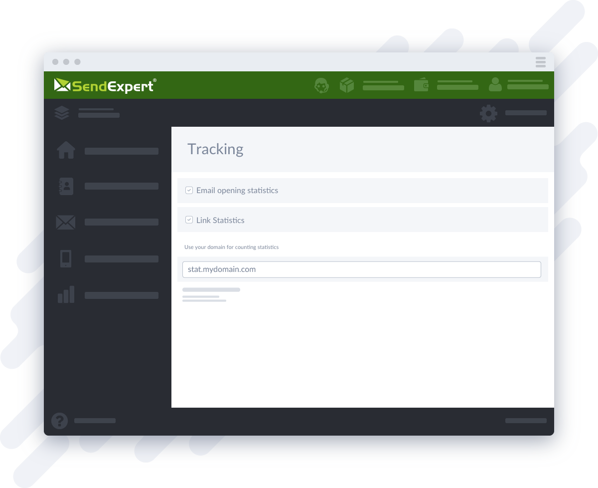 Benutzerdefinierte Domains für Tracking und Versand